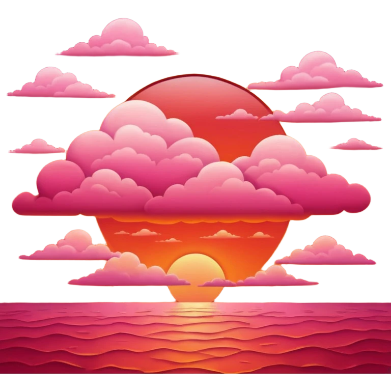 red cloudy sunset emoji