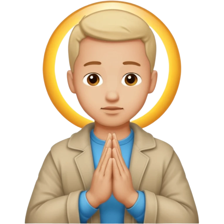 make praying man emoji looks exactly using default iphone emoji icons like man, and pray hands emoji