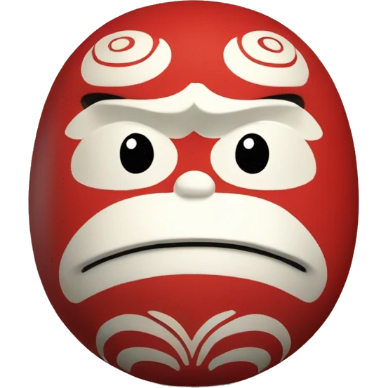 daruma japan figurine emoji