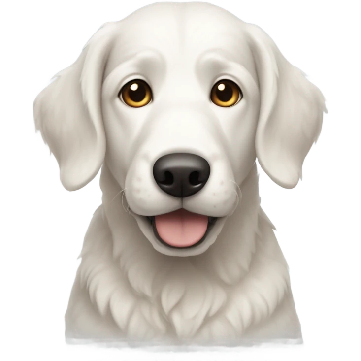 White doodle light brown around eyes and ears emoji