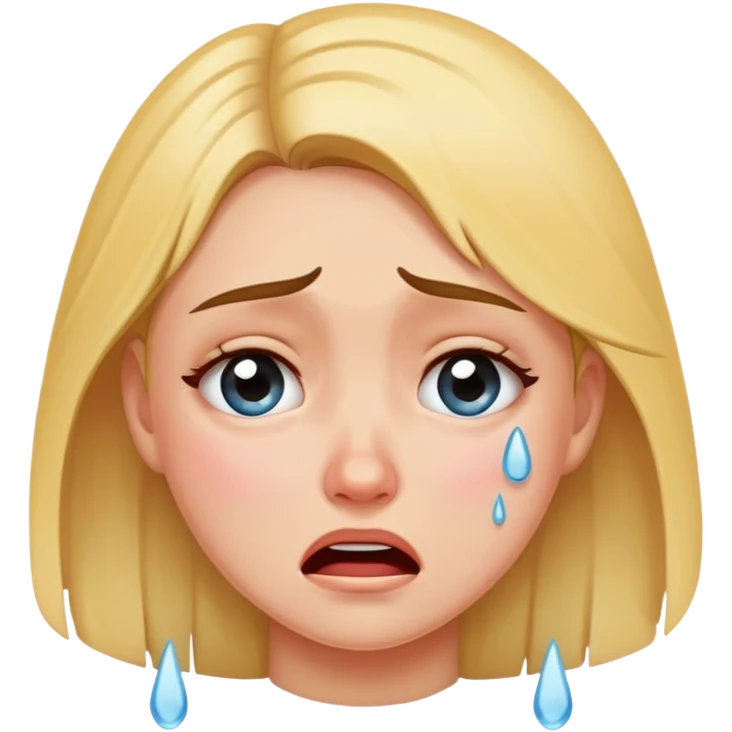 The girl is crying emoji
