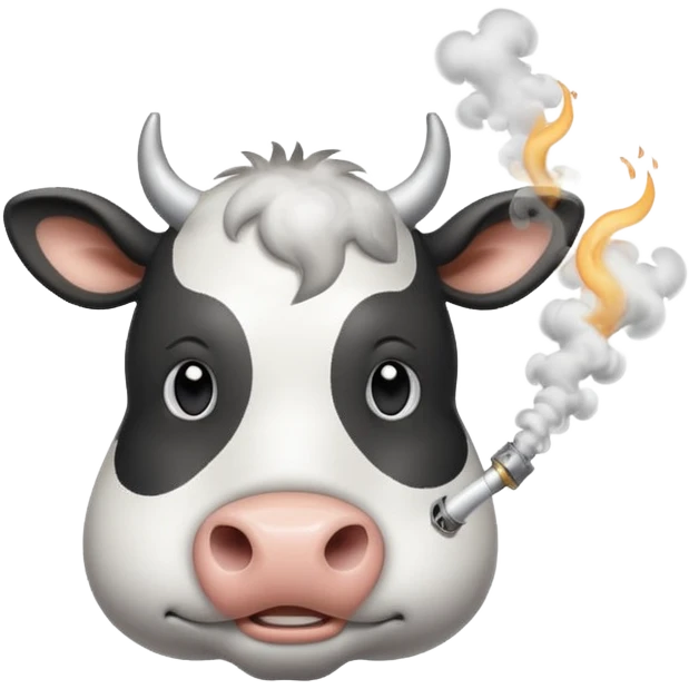 cow smoke weed emoji