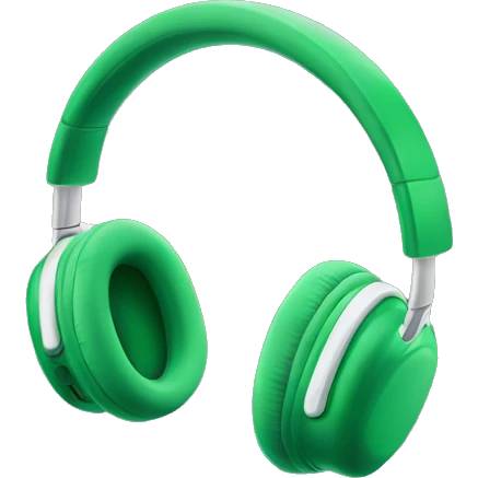 Green airpod max headphone emoji