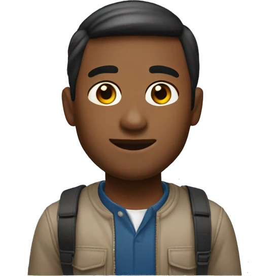 generate a Memoji of a men of 22 year ol ( apple technician ) brown skin emoji