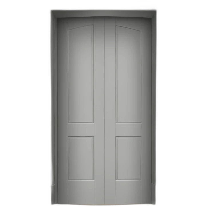 One light gray wooden open door emoji