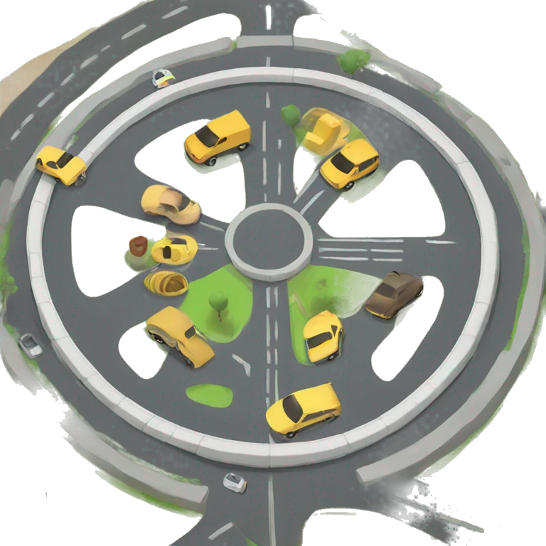 roundabout. mouse sleeping in the middle emoji