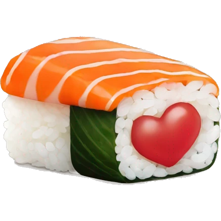 Sushi with a heart  emoji