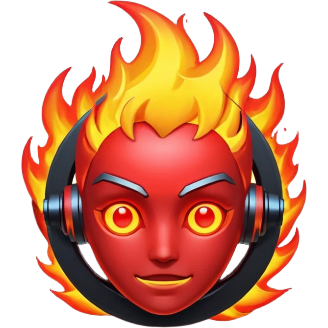 CYBERPUNK FIRE RED emoji