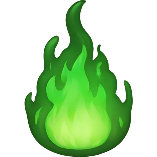 green fire emoji