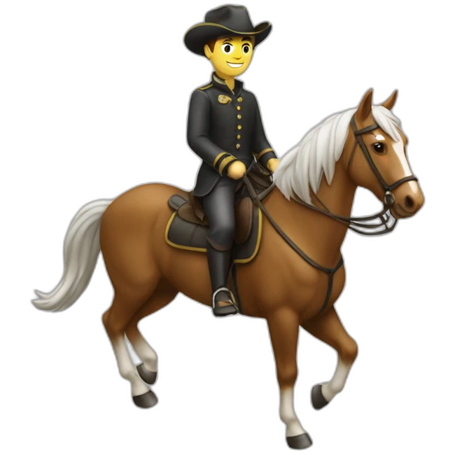 Homme sur cheval emoji
