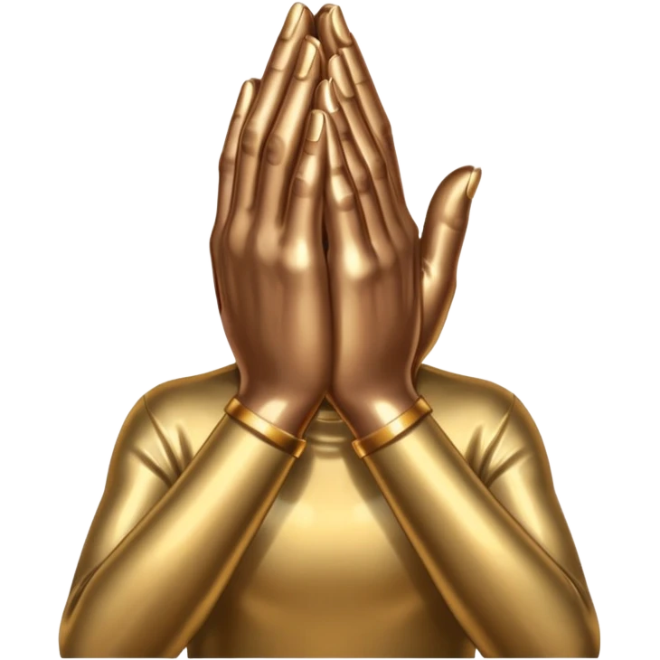 praying metallic hands emoji