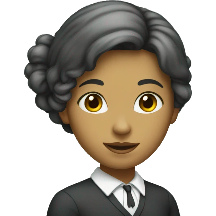 a schoolgirl leader who is on the chalkboard emoji