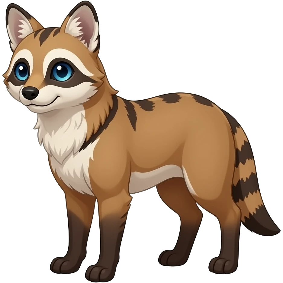 Civet-Maned-Wolf-Cungi-Bungi-Unga-Bunga-Vernid-Trico-Fakémon-hybrid emoji
