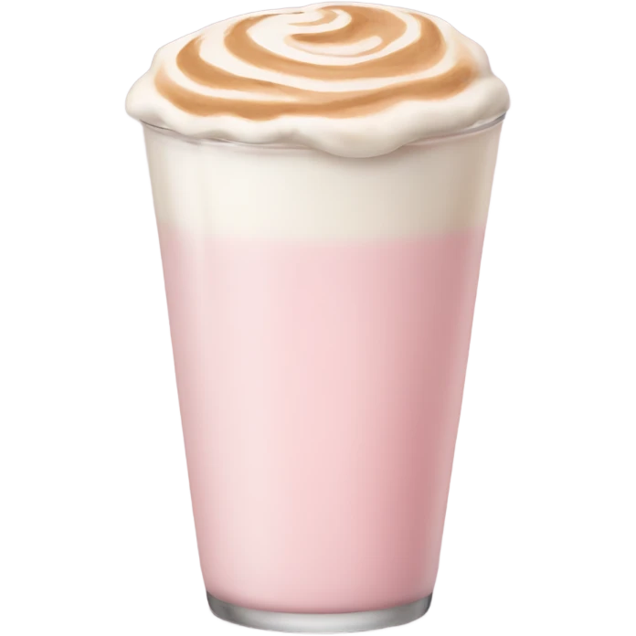 Light Pink latte classy in glass emoji