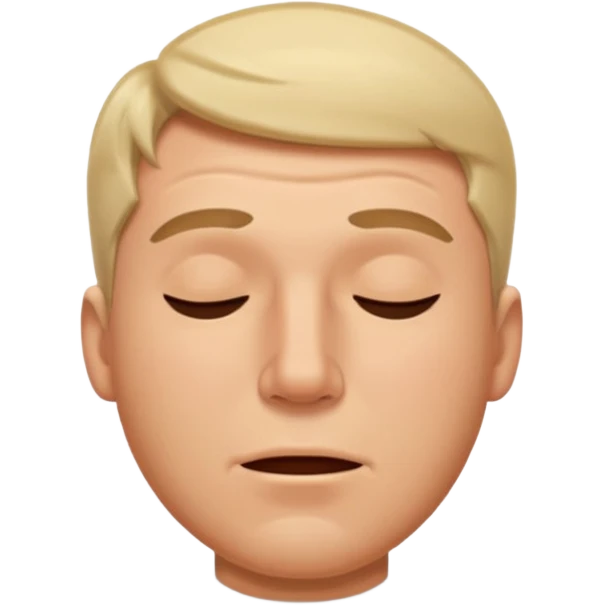 A male squinting his eyes closed but the mouth is whistling emoji