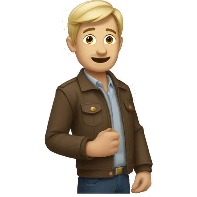 Ухмылка с рукой у виска emoji
