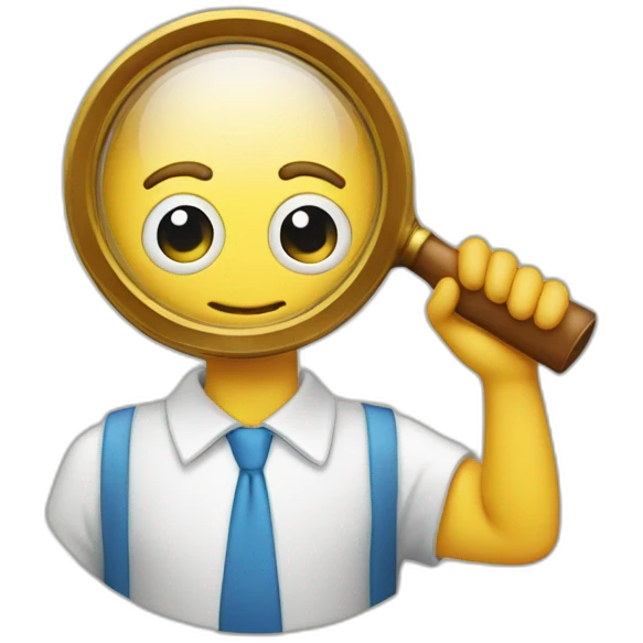 Magnifying glass man emoji