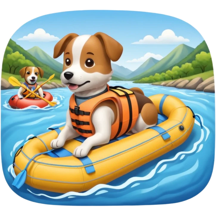 dog rafting emoji