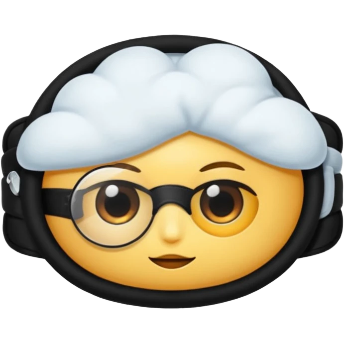 cozy winter sleep eye patch emoji