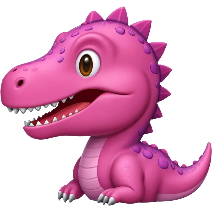 Crea un emoji de un dinosaurio de color rosa, que sea como este 🦖 emoji