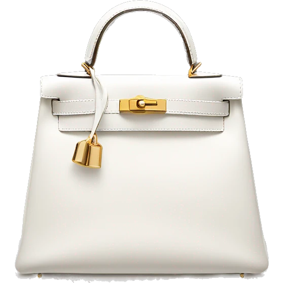 Hermes kelly bag white color with golden hardware emoji