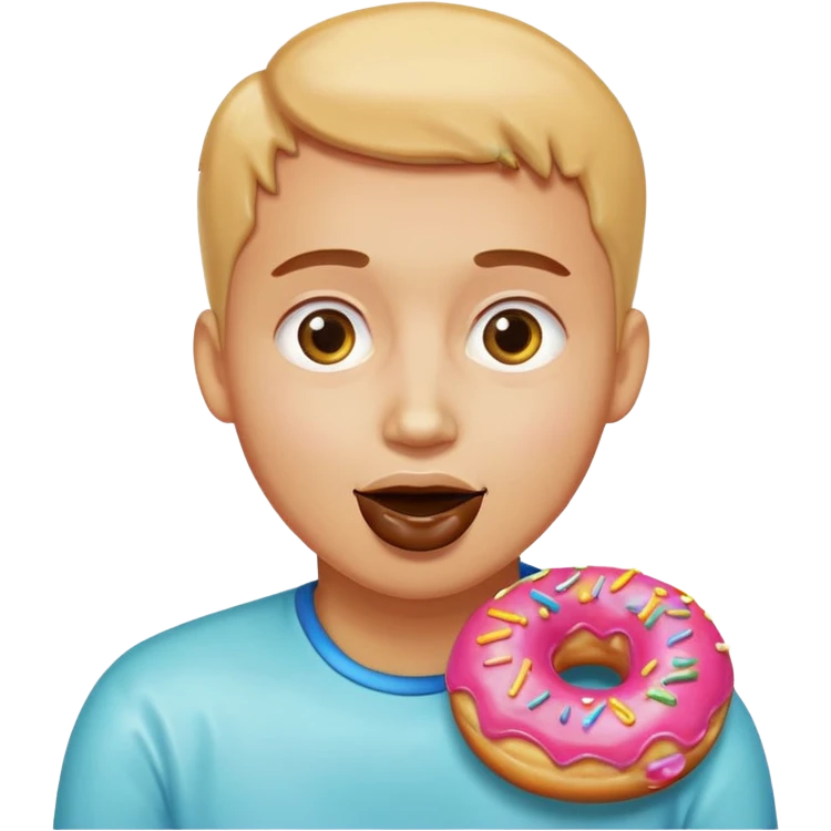 Face Savoring Food Emoji, Doughnut Emoji emoji