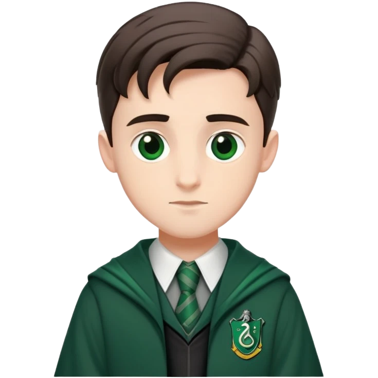 Miles Bletchley  in harry potter, wear hogwarts slytherin uniform emoji
