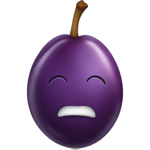 Plum with sugar  emoji