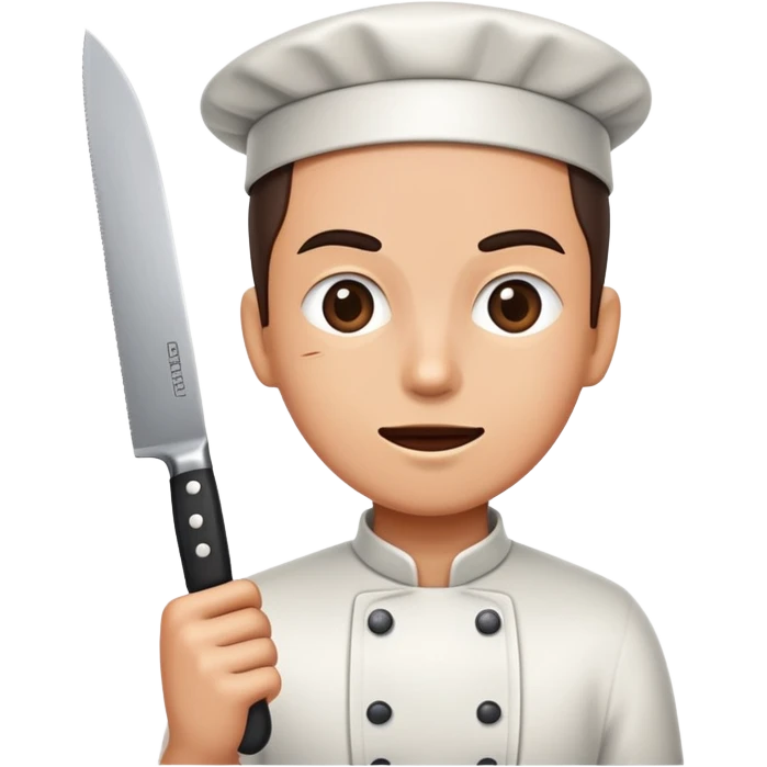 speaking face and kitchen knife side by side emoji