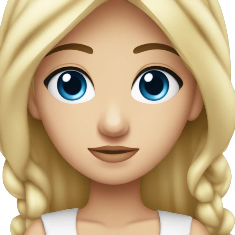 Novia rubia ojos azules emoji