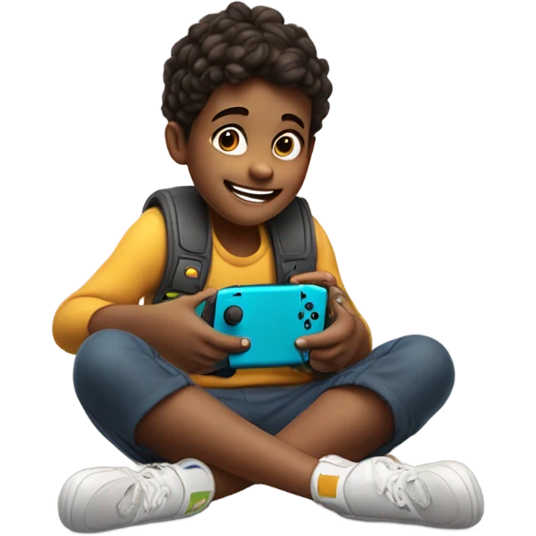 kid playing nintendo switch emoji
