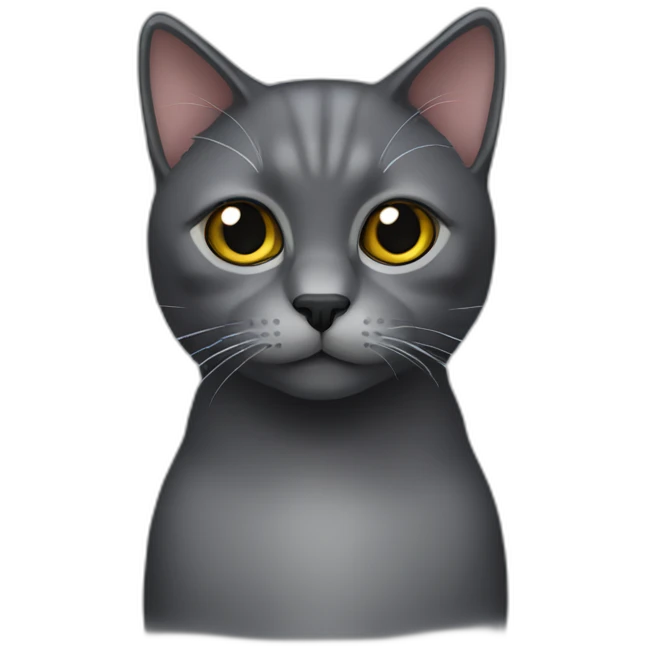 Tigered grey black Cat emoji