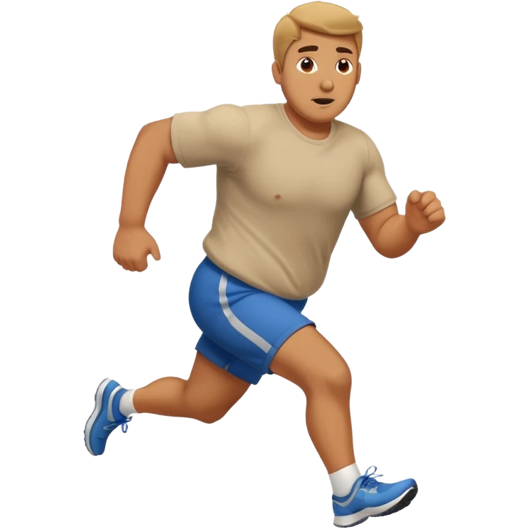 create a stocky man running towards me emoji