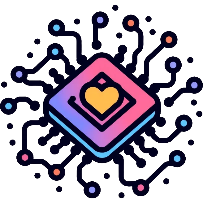 Artificial intelligence microchip with neural network connections emoji