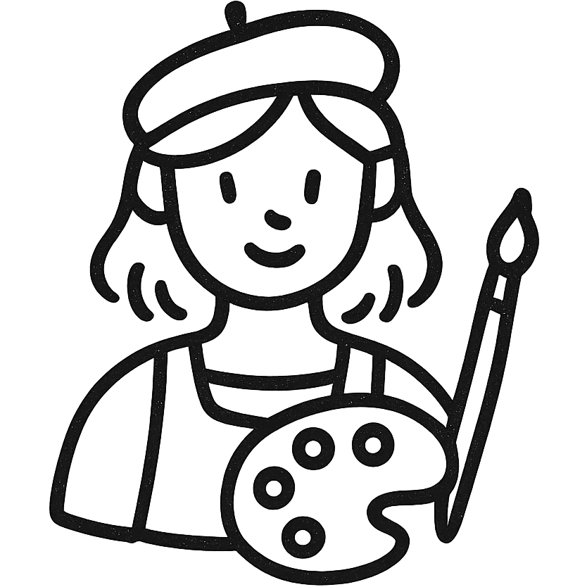 female painter emoji