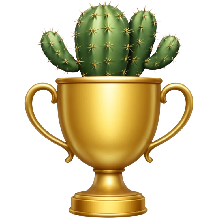 gold cactus cup trophy emoji