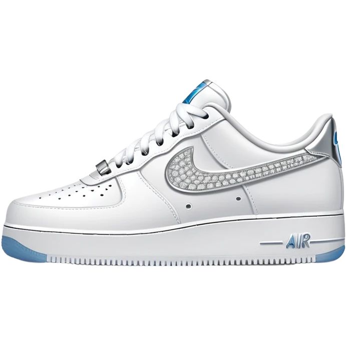 Nike Air Force one white Diamond  emoji