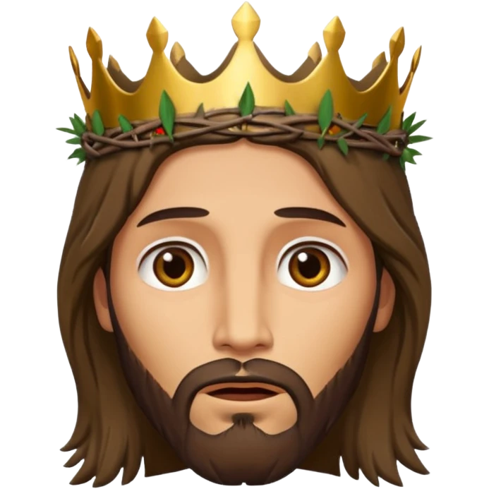 Jesus with a crown emoji