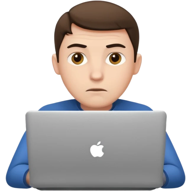 man looking at laptopm emoji