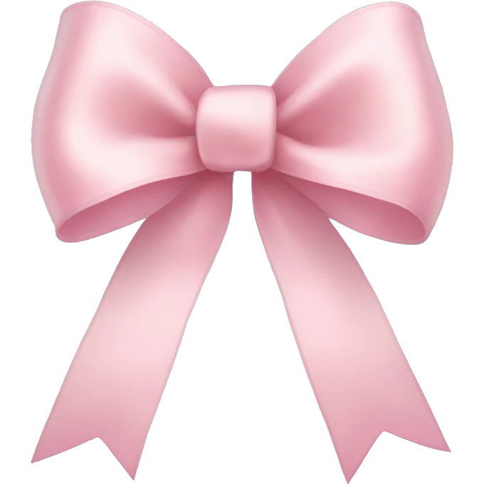 light pink ribbon bow emoji