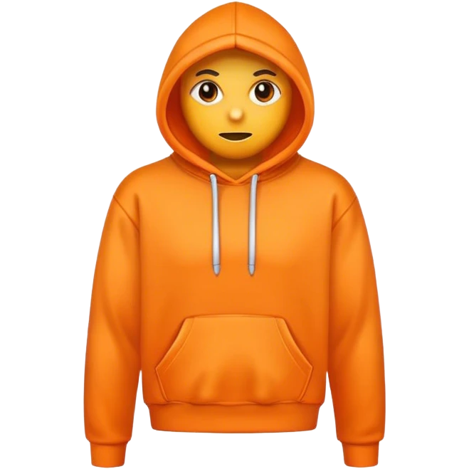 Orange hoodie no person emoji