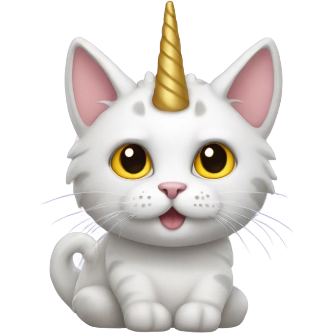 Cat with a unicorn horn emoji