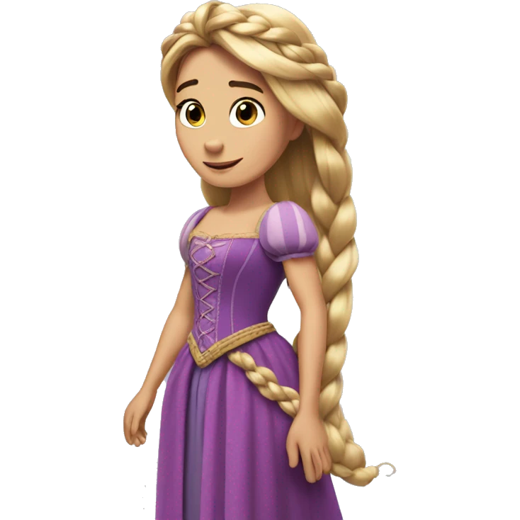Rapunzel con una corona emoji