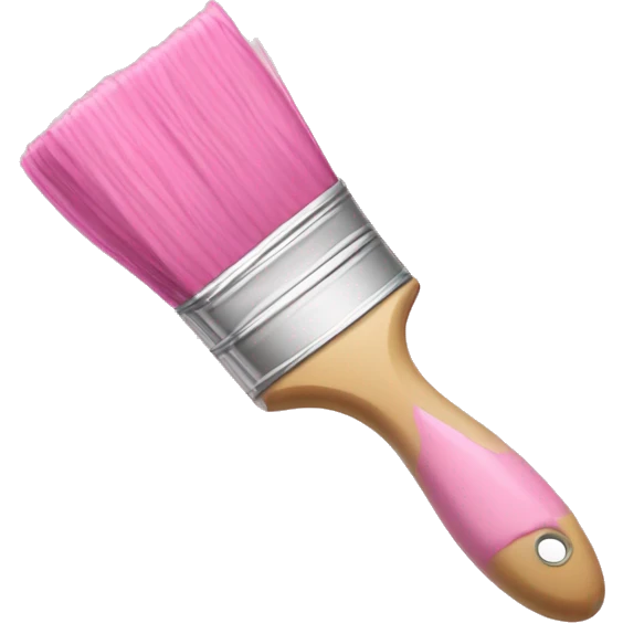 Small Paintbrush with pastel pink handle emoji