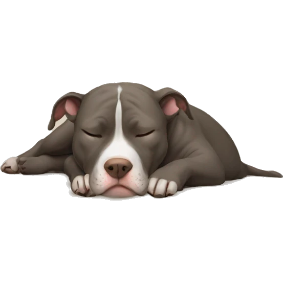 Pitbull sleeping emoji