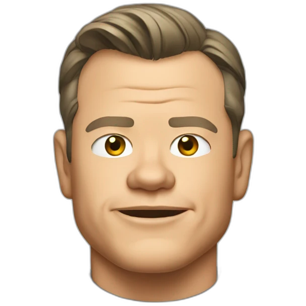 matt-damon cartoon wearing shirt emoji