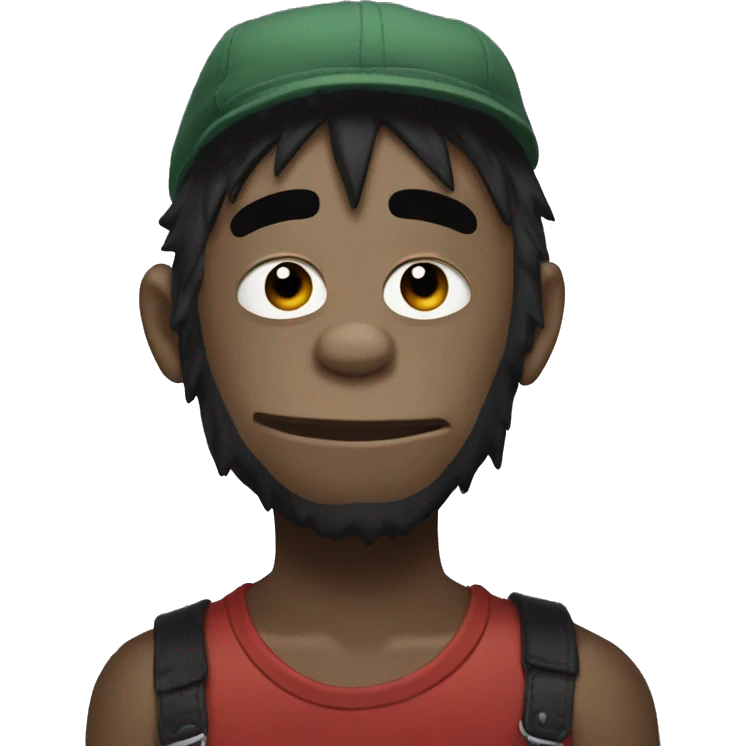 A single emoji of Gorillaz member 2-D  emoji