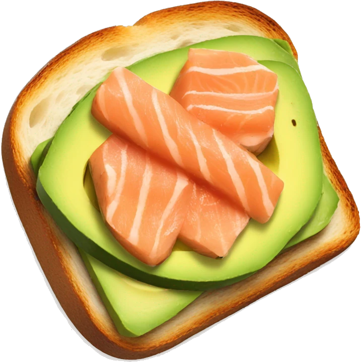 Avocado toast with salmon  emoji