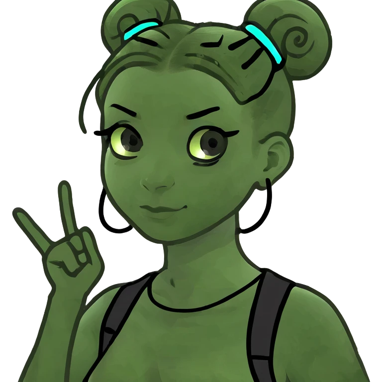 Gender: Female Hair: Space buns with SQL query hairpins Face: Dark circles from 72hr data validation Clothes: Stretchy pants with "Go-Live Survivor" slogan Action: Dragging legacy data into cloud migration funnel emoji