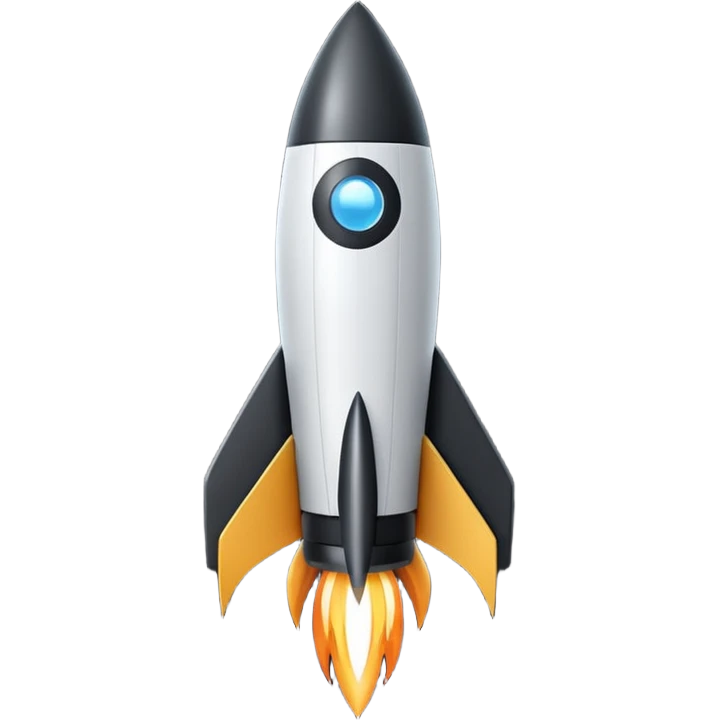 Create an emoji in which it is representing AI logo similarly like the logo of Chat GPT ,Gemini but different completely different and very professional not simple and try to make it in black and white colour . This AI named Vimaan means rocket AI so try to make it in emoji